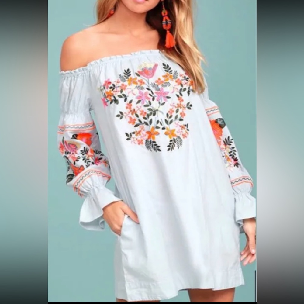 Free People Fleur De Jour Embroidered Dress - Picture 6 of 14